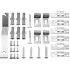 RLECS T-Lock - Set di ganci di sicurezza per appendere quadri, mantiene il pezzo di montaggio stabile e sicuro per telai in legno e metallo, 2 set + 1 chiave inglese