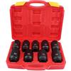 GOTOTOP Drive Impatto Profondo Chiave A Tubo Dado prese a parete sottile per 29mm,30mm,31mm,32mm,33mm,34mm,35mm,36mm,38mm,1/2 di Pollice,9 pezzi
