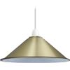 Generic Homin Paralume retrò vintage cono in metallo paralume facile da installare paralume industriale 4 cm E27 foro per appendere per cucina soggiorno bar corridoio (Ottone verde)