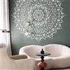 壁涂鸥 BackgroundTurnOver 150cm Huge Giant Mandala Ceiling Indian Arabic Ethnic Round Stencil Stencil Per Decorare Piastrelle Per Dipingere Grandi Muri Mandala Modelli Grandi Modelli Di Nicchia Per Mobili Da Parete