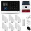 HUXGO® HXA003 Allarme casa senza fili WiFi + GSM 4G con wireless Sirena solare| Kit allarme con 1x rilevatore di movimento, 12x sensori per porte e finestre, telecomando | Compatibile con TUYA