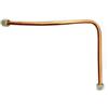 Hasaller Tubo di scarico in alluminio color rame+ottone, 10 x 450 mm, G3/8, 1 pezzo