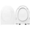 HYDRO HOME Copriwater Sedile Wc BULL ESEDRA Come Originale, In Plastica Termoindurente Avvolgente,Colore Bianco MADE IN ITALY CHIUSURA AMMORTIZZATA
