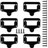 PILYON Pomelli Per Mobili 6 Pezzi Cornice In Bronzo Antico Scatola Della Spesa Maniglia Per Cassetto Con Raccoglitore Inseribile Nero