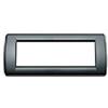 VIMAR PLACCA 6 MODULI RONDO' NERA SERIE IDEA 16766.16