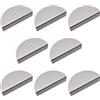 INCREWAY 8PCS Maniglie per cassetti a mezzaluna, maniglie per armadio in lega di alluminio, maniglie semicircolari, maniglie decorative per porte (marrone argentato)