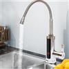 LOYEMAADE Rubinetto elettrico a 360°, riscaldamento istantaneo, caldo e freddo, 3000 W, con schermo di visualizzazione della temperatura per cucina, bagno
