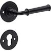 GedoTec Porta Maniglia porta maniglia porta Ferro battuto Nero antico zincato Modello MIRA BB - PZ - WC Qualità del marchio Made ue - PZ - Profilo Cilindrico