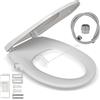 Teal Home Sedile doccia WC con funzione bidet, inserto per bidet per WC senza collegamento di alimentazione, coperchio WC con abbassamento automatico, inserto per WC con due ugelli per doccia posteriore e lady,