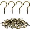 Biaungdo Ganci a soffitto, 2,5-0,6 cm, bronzo, 60 pezzi | Gancio autofilettante, ganci a vite