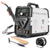 STAHLWERK Saldatrice Mini FLUX 120 ST Digitale - Saldatura a filo animato (FLUX) senza gas fino a 120 A, compatta, avanzamento sinergico e luce LED, Lift-TIG e MMA