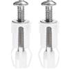 QUARKZMAN 2pz Toilette Superiore Copertura Coperchio Sedile Fissaggi, Cerniera Bullone Viti Sedile WC Fissaggio per Montaggio Superiore Sedile WC Cerniere Sedile Toilette Parti Ricambio Kit