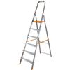 FACAL Scala domestica 6 gradini in alluminio portata 150kg Eurodomus E6/N Altezza 188 cm