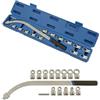 ClaShop Chiave per puleggia tendicinghia extra lunghe con adattatori intercambiabili set 15 pz Strumento Tenditore Ammortizzatore 12-19mm