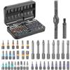 KTCINA Set di cacciaviti a cricchetto 42 in 1, punte in acciaio S2, impugnatura a T a 58 denti, magnetici e ricaricabili, set di cacciaviti di precisione compatto da 16 cm, ideale per PC, occhiali