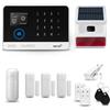 HUXGO® HXA003 Allarme casa senza fili WiFi + GSM 4G con wireless Sirena solare | Kit allarme con 1x rilevatore di movimento, 3x sensori per porte e finestre, telecomando | TUYA Smartlife App