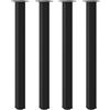 vidaXL Gambe per tavolo da bar 4 pz nere 110-112 cm in acciaio