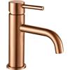 Rea - Rubinetto Bagno Lavabo Lungo Copper Brush Miscelatore Da Bagno In Ottone Monocomando Caldo E Freddo Regolabile (Rame Spazzolato) 10x10x16,5cm