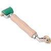 NOENNULL Rullo per cuciture in silicone, doppio uso, 40 mm, con manico in legno, per saldatura in PVC e TPO (verde)