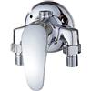 QIYOU Rubinetto doccia da parete in ottone per bagno, rubinetto a una manopola per acqua fredda e calda, cromato
