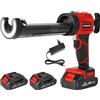 Oamger Pistola in silicone elettrica 18V, Pistola a cartuccia 2000mAh, Sigillante LED 4 vel., 300ML batteria