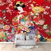 Generic Carta da Parati Fotografica Design Geisha Kimono giapponese Donna - Design Carta per Pareti Camera - Arte Tradizionale Giapponese Fotomurali in Tessuto Non Tessuto - Colla Non Inclusa 150 x 105 cm