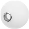 EXAOMBLE Paralume a Globo in Acrilico Opaco Bianco Latte da 15 CM Attacco G9 a Vite, Paralume Anticaduta per Lampada a Sospensione per Ufficio e Soggiorno