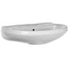 Barbottina Lavabo in ceramica bianca serie tris, per rubinetteria monoforo, Larghezza 64 cm