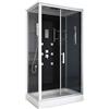 HOME DELUXE - Doccia completa WAVE XL - nera, dimensioni: 120 x 80 - inclusa radio, soffione a pioggia e accessori completi I doccia già pronta, doccia, tempio doccia