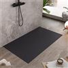 OLIMPO DOCCE - Piatto doccia in marmoresina NERO effetto pietra cemento MAKA - 80x140