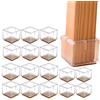 YGMXZL 16pcs Gambe in Silicone per Sedia, cuscinetti di gamba di sedia,trasparente quadrato sedia tavolo gamba tappi,Wood Floor protezioni mobili piedi cover (31-36MM)