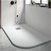 OLIMPO DOCCE Piatto Doccia Stondato Rettangolare Bianco 70X90 90X70 RAGGIO 38-90x70, Destro