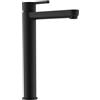 Parama Rubinetto per il Bagno Miscelatore Monocomando per Lavabo Alto interamente in Ottone con finitura Nero Opaco Design Tondeggiante Moderno per Scarico Automatico modello Virna