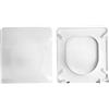 HYDRO HOME Copriwater Sedile Wc TOUCH 2 E TOUCH 3 DISEGNO CERAMICA Come Originale, In Plastica Termoindurente Avvolgente,Colore Bianco MADE IN ITALY