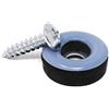 Adsamm® / 16 x scivoli in PTFE con vite / grigio azzurri / Ø 19 mm / tondi / pad in PTFE e gomma con vite / piedini protettivi per arredi Adsamm® Quality