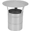 KOTARBAU® Comignolo Antivento - Comignolo Canna Fumaria - Acciaio Zincato - ø 180 mm - Argento - Terminale Canna Fumaria - Cappello per Camino - Fumaiolo Stufa a Pelle