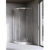 Yellowshop - Box Cabina Doccia Bagno Curvo Semicircolare, Dimensioni: 90X90 cm, Cristallo 6mm : Puntinato Opaco
