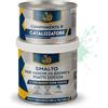 BRICOSALVAJE Vernice poliuretanica per vasche da bagno e piatti doccia | 750 ml (600+150 ml) | Finitura ceramica satinata | Due componenti | Impermeabile e resistente (Eucalipto Delicato)