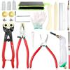 Buenoarte Kit professionale di 21 utensili per vetro colorato, pinze per rottura vetri resistenti e kit di strumenti di taglierina, tagliavetro per vetrate, mosaici, fusione, rottura, tronchese per piastrelle