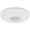 Ledvion - Sensore di movimento da soffitto Bianco 360° Con Interruttore Crepuscolare Portata di 8M