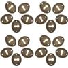 NOLITOY 20 Pezzi Copriforo Ellittico Vintage in Ferro Anticato Placche Copri Buco Chiave Decorative per Porte Armadietti e Scatole Organizer Facili da Installare con Bordi Lisci per Mobili