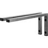 HOLZBRINK Supporti per mensole in metallo 45x20 cm HLA-B (2 pz) | Reggimensole da muro, staffe per mensole lavabo da appoggio | Colore: Acciaio Grezzo Laccato