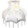 KONTONTY Paralume Beige Romantico con Pizzo Europeo, Paralume per Lampada da Tavolo Vintage con Struttura Semplice e Illuminazione Confortevole