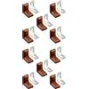 SEIWEI Staffe a L in acciaio zincato marrone chiaro, staffe angolari resistenti alle intemperie per connessioni legno/metallo, fissaggi per mobili fai da te, angoli