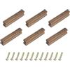 QUARKZMAN 6pz Maniglie per Cassetti in Legno con Viti Set 96mm/3,78 Foro Spaziatura Mobili Comò con Armadi Legno Noce Nera