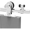 TSMST Binario scorrevole in acciaio inox, 120 cm/4 FT per porte in legno, senza intoppi e silenziosi (gancio a forma di T)