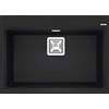 ELLECI LGK12040 - Lavello da cucina 1 Vasca, Granitek Nero, da 70 cm