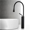 Whychstore Rubinetto a goccia d'acqua in stile europeo, rubinetto rotante per bagno, rubinetto per lavabo caldo e freddo, rubinetto miscelatore per acqua calda e fredda (nero, L)