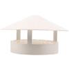 Amosfun Cappello Antipioggia per Ventilazione Tetto Pvc 110-160mm Bianco | Copertura Resistente alle Intemperie, Installazione Semplice, Protezione per Terminali e Bordi del Condotto