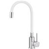 Deante; Rubinetto della cucina LUNO (BOC_W720); Color: bianco/acciaio inossidabile
